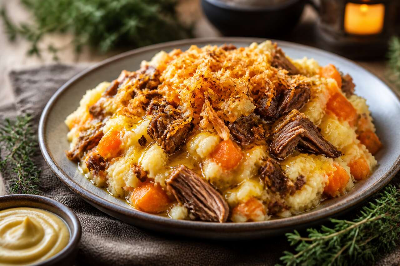 Recette du hutspot : purée de carottes et pommes de terre au bœuf à la hollandaise