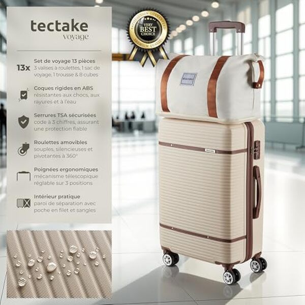 Découvrez notre test détaillé du set de valises tectake : polyvalence, solidité et design. Tout ce qu'il faut savoir avant d'acheter votre ensemble de bagages.