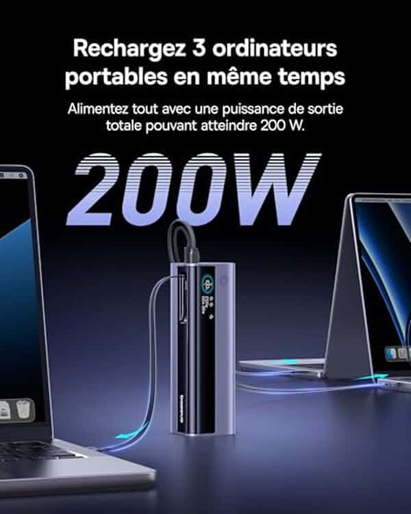 Découvrez notre test détaillé du powerbank Baseus EnerGeek GR11 avec charge rapide 200 W. Performances, autonomie et fiabilité : tout ce que vous devez savoir avant d'acheter.