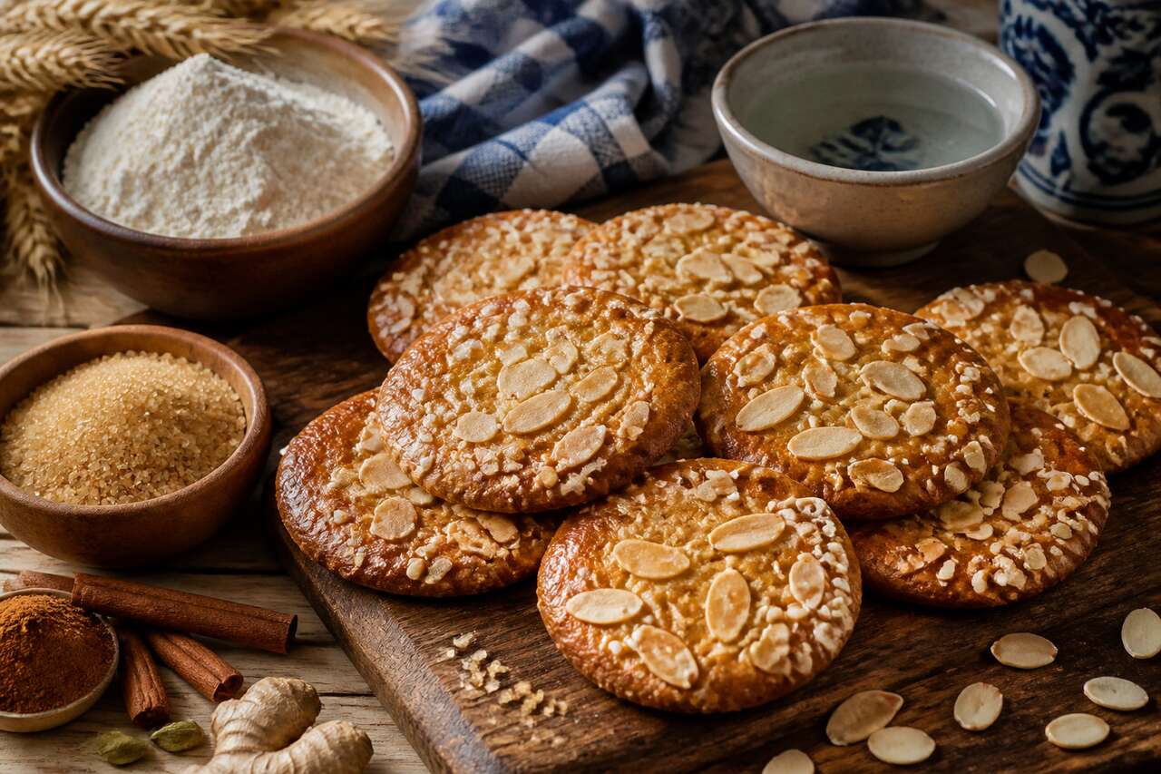 Janhagel : la recette des petits sablés hollandais aux amandes et à la cannelle