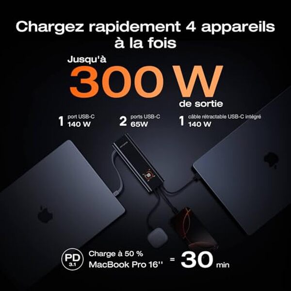 Découvrez notre test complet de la powerbank EcoFlow 300W avec câble rétractable : autonomie, rapidité de charge et portabilité pour vos appareils.