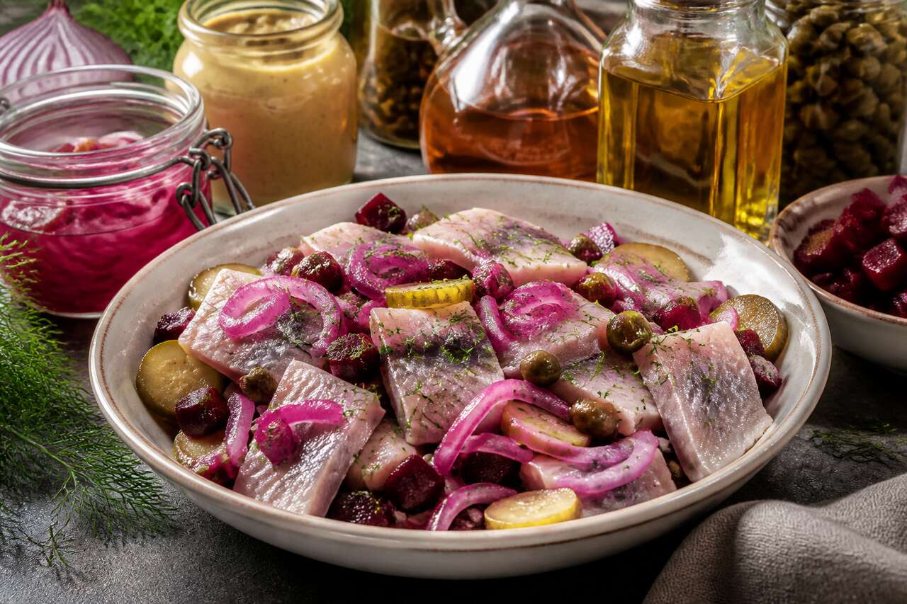 Recette de la salade de hareng à la hollandaise