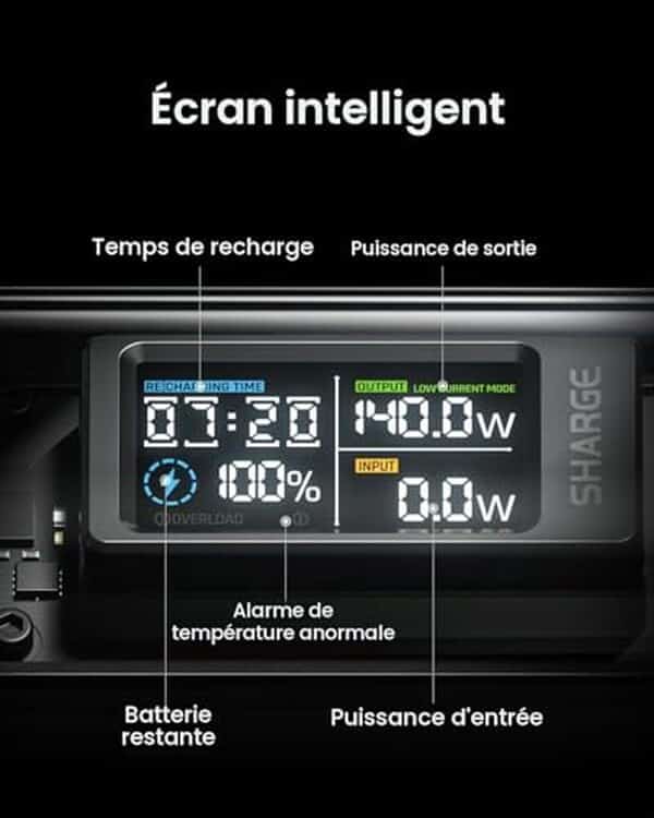 Découvrez notre test complet de la power bank Shargeek 140W : performances exceptionnelles, rapidité de charge et autonomie. Avis détaillé sur ce chargeur portable haute puissance.