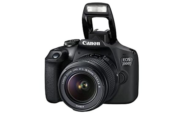 Découvrez le Canon EOS 2000D avec objectif EF-S 18-55 mm : un reflex numérique idéal pour prendre des photos de qualité professionnelle. Test complet et avis.