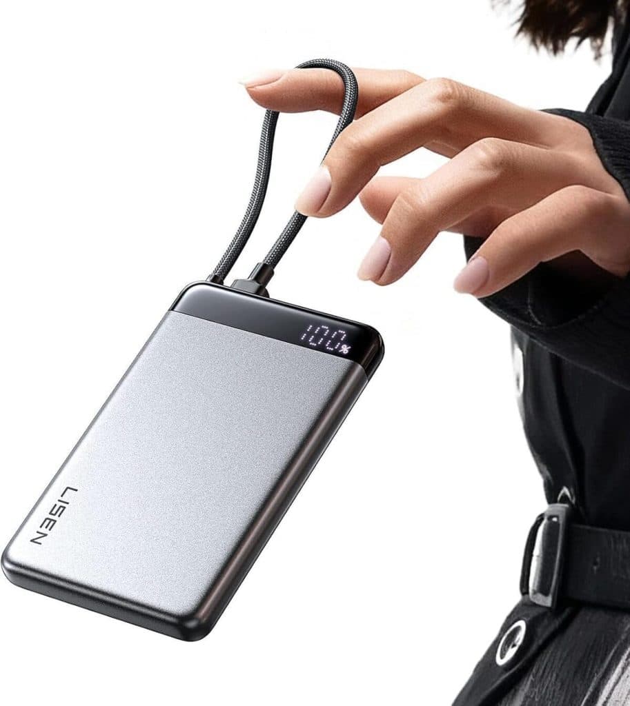 Test du power bank Lisen Slim CCC : puissance 20 000 mAh