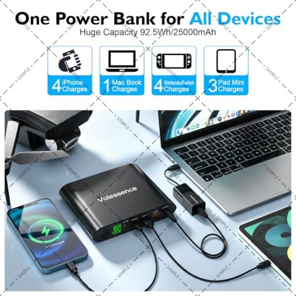 Découvrez notre test détaillé de la batterie externe Volessence 25000mAh avec écran LED. Performances, autonomie et verdict sur cette batterie puissante pour vos appareils.