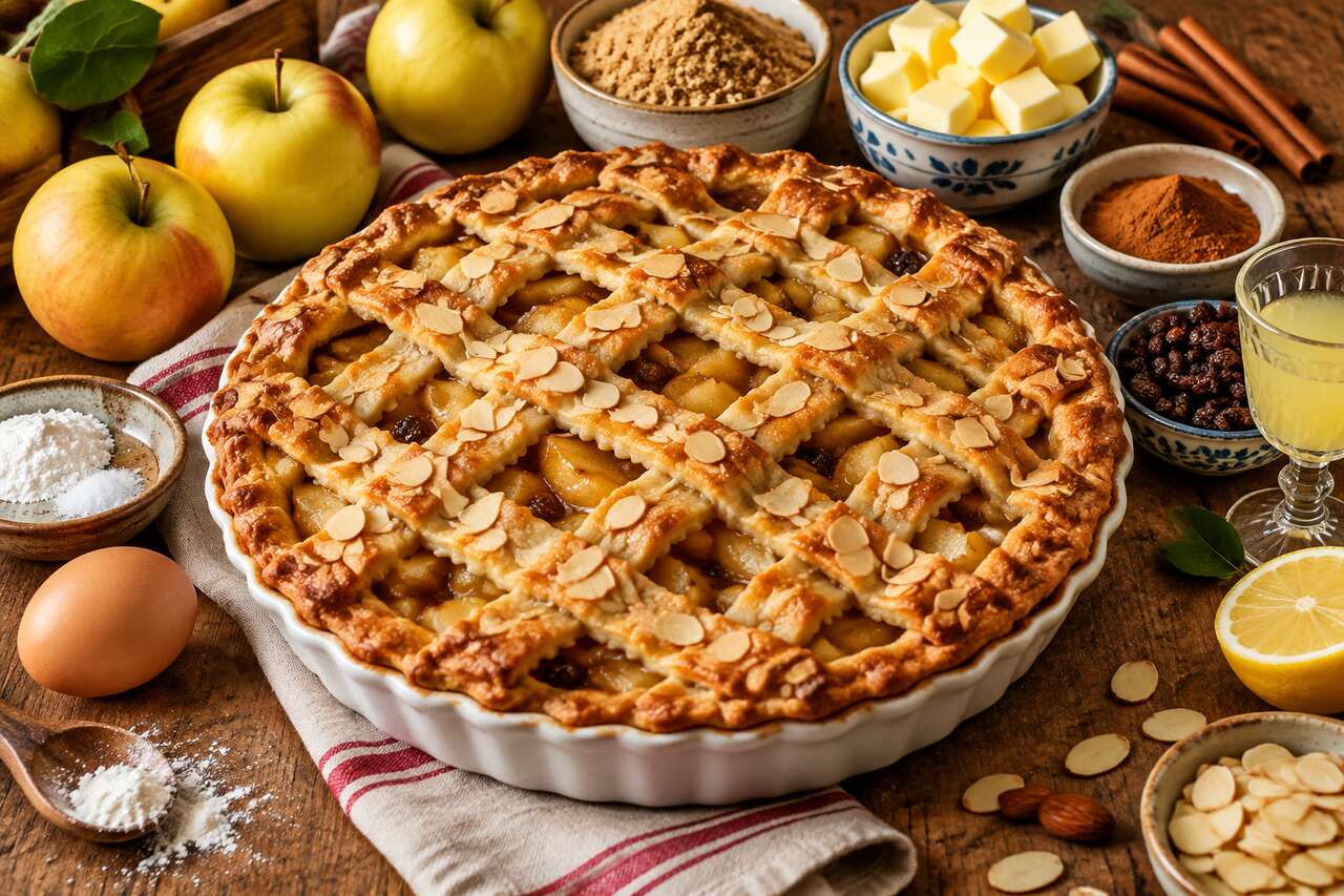 Recette de tourte aux pommes et cannelle façon hollandaise