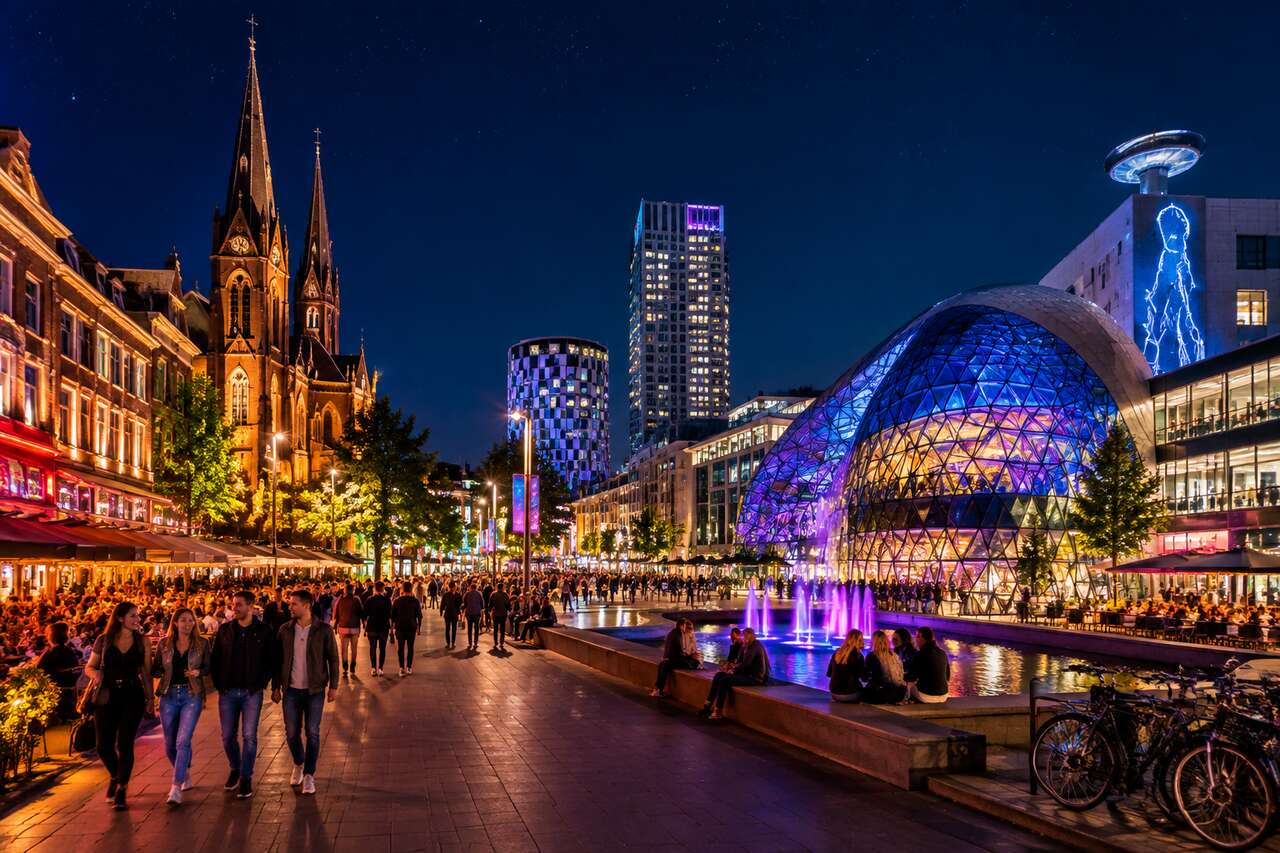 Eindhoven nocturne : explorez l'énergie électrique de la ville après le coucher du soleil