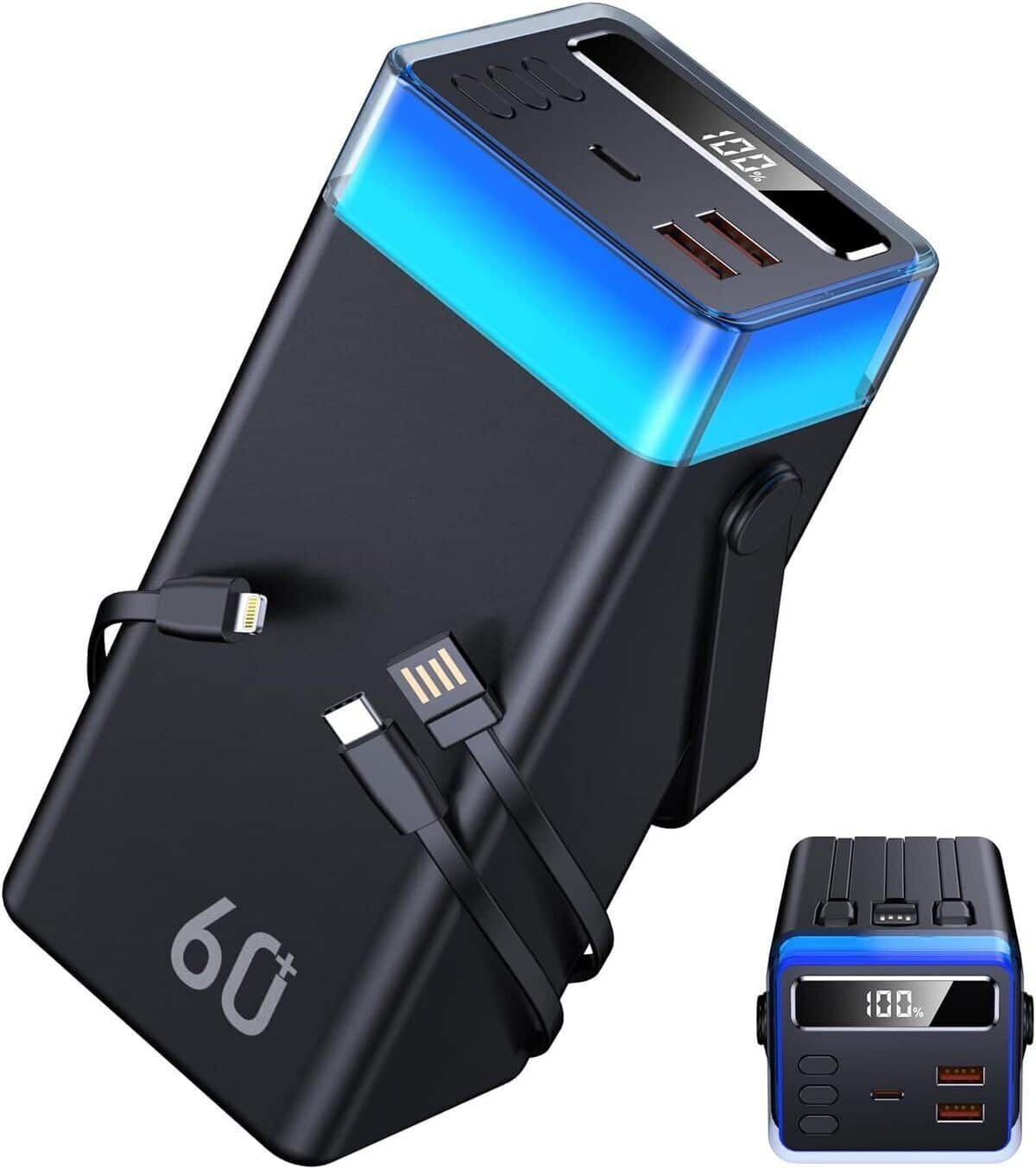 Test de la batterie externe 60000mAh : puissance et charge rapide