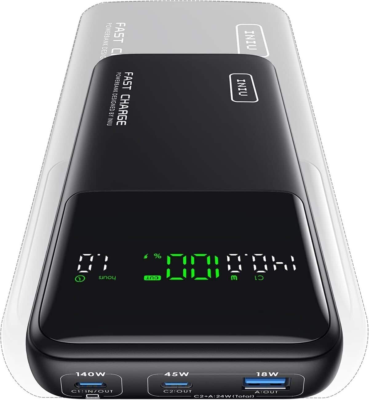 Test INIU batterie externe 140W : puissance et charge rapide