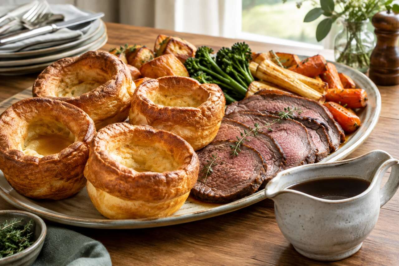 Recette du Yorkshire pudding pour accompagner le rosbif