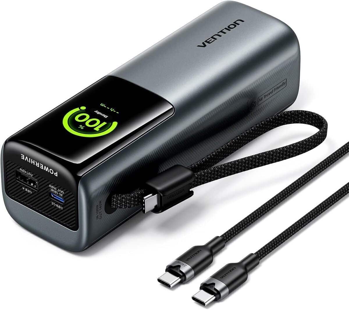 Test de la batterie externe Vention 27000mAh 200W : puissance et rapidité