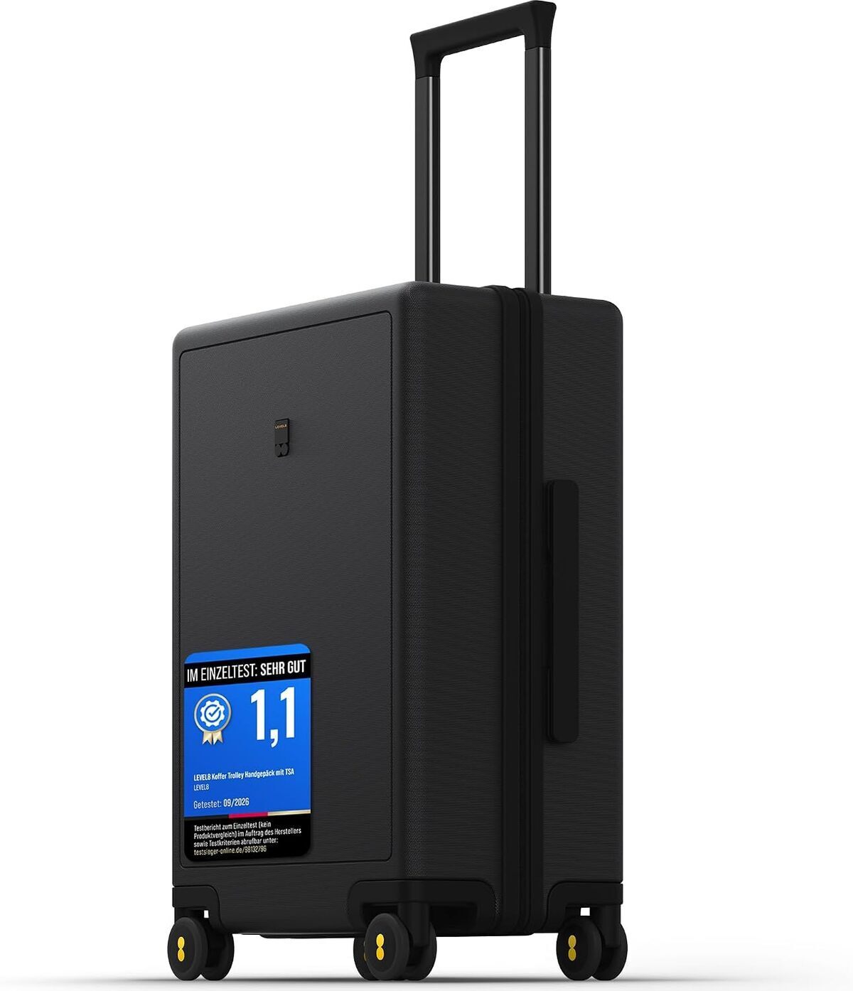 Test de la valise cabine LEVEL8 design micro diamant noir