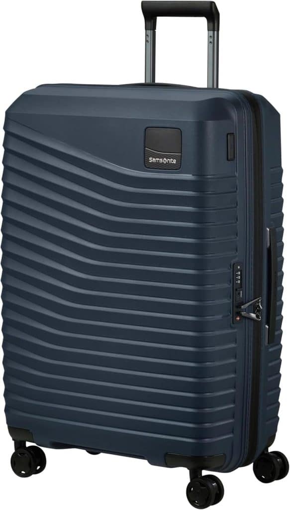 Test de la valise Samsonite Intuo Spinner M 69 cm : extensible et élégante en nuits bleues